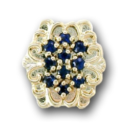 N627 14K SWIRLY CURLY Q SLIDE 